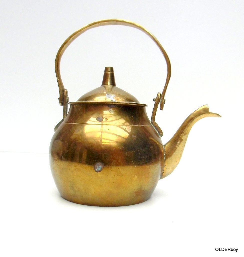 Vintage little Brass Kettle Small Brass Kettle with