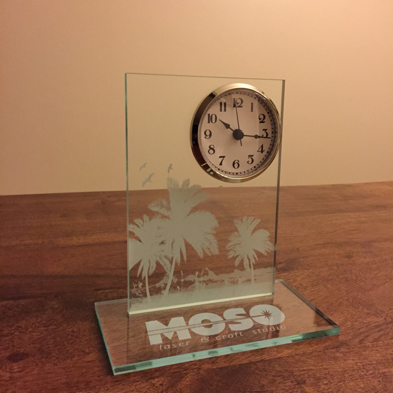 Acrylic Desk Clock Custom Personalized Laser Engraved