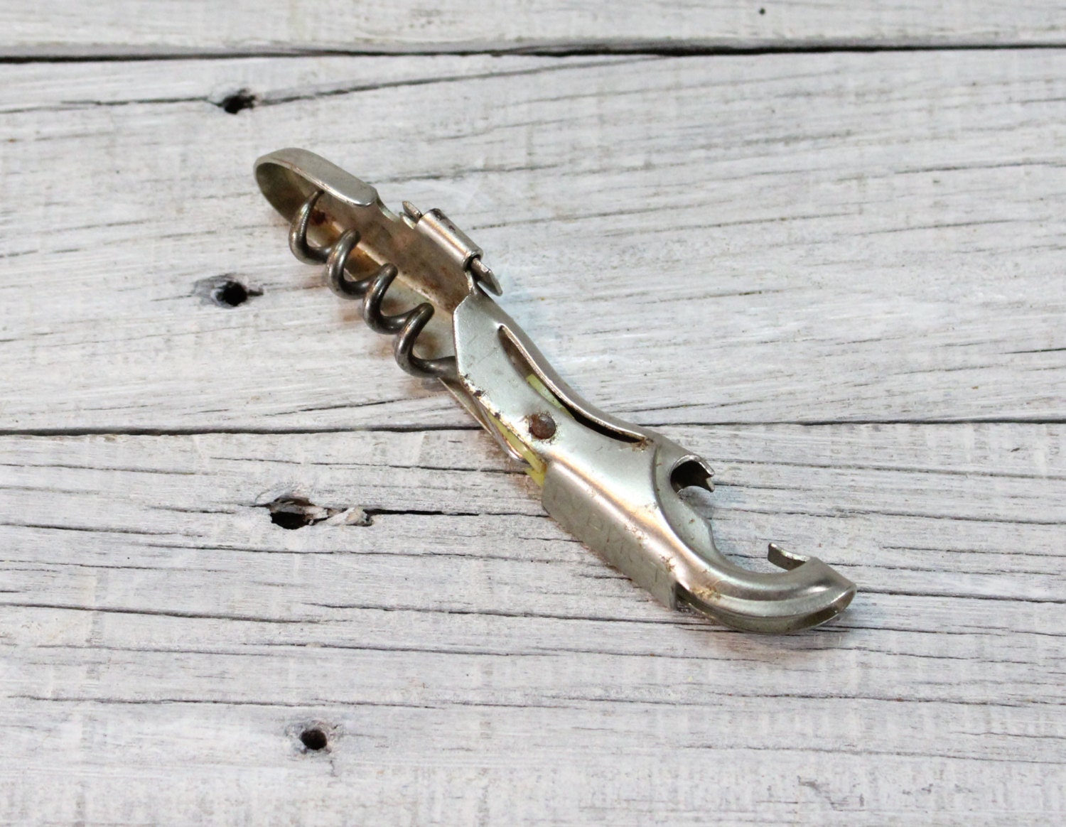 Vintage Can Opener Wine Opener Corkscrew Bottle opener 3 in 1 tool made