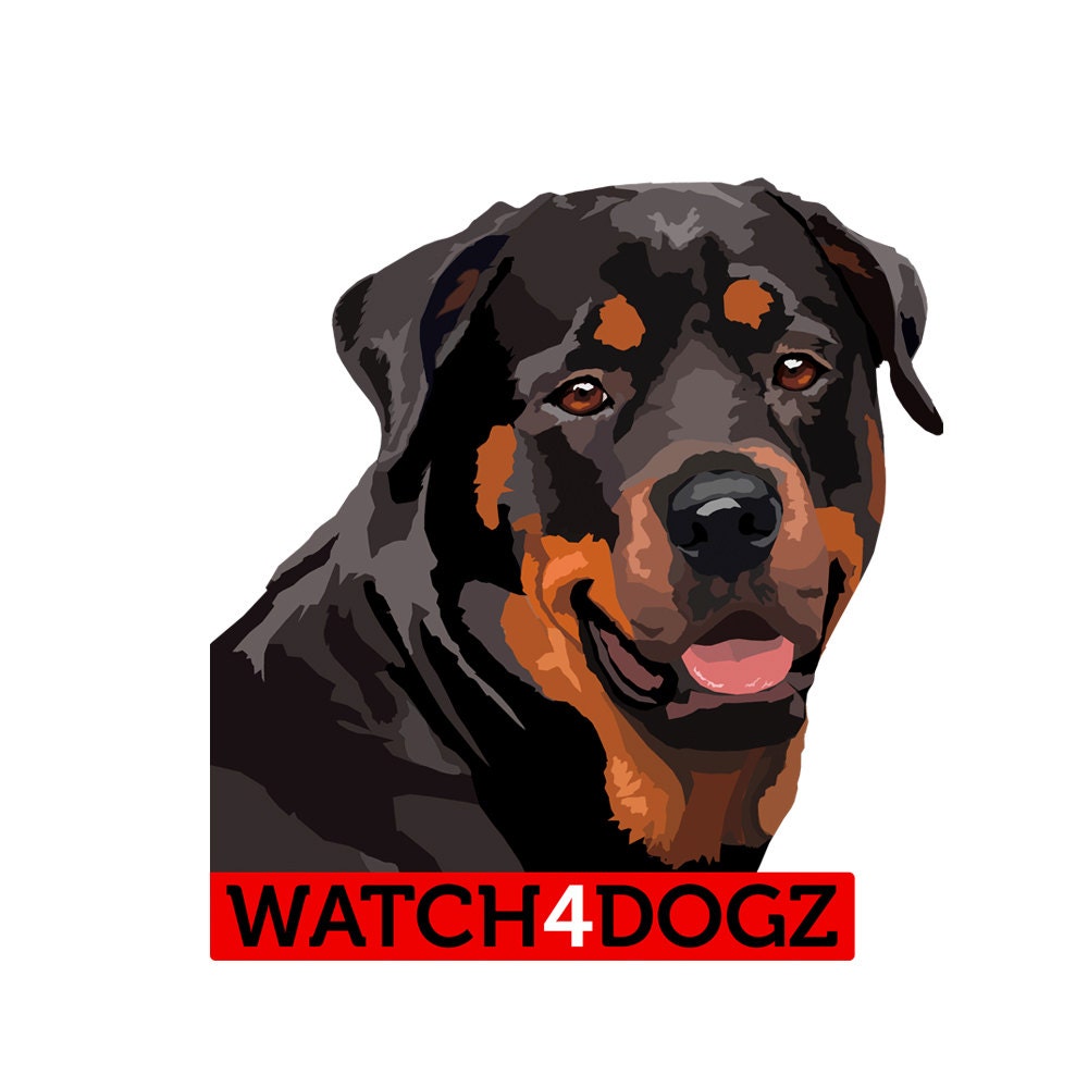 Rottweiler decal sticker set of 2