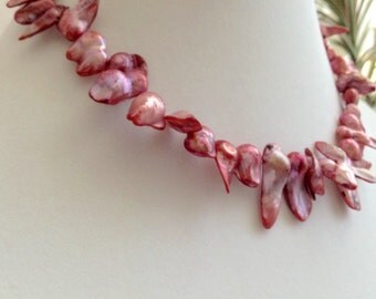 Patchuli Pink Baroque Pearl Necklace