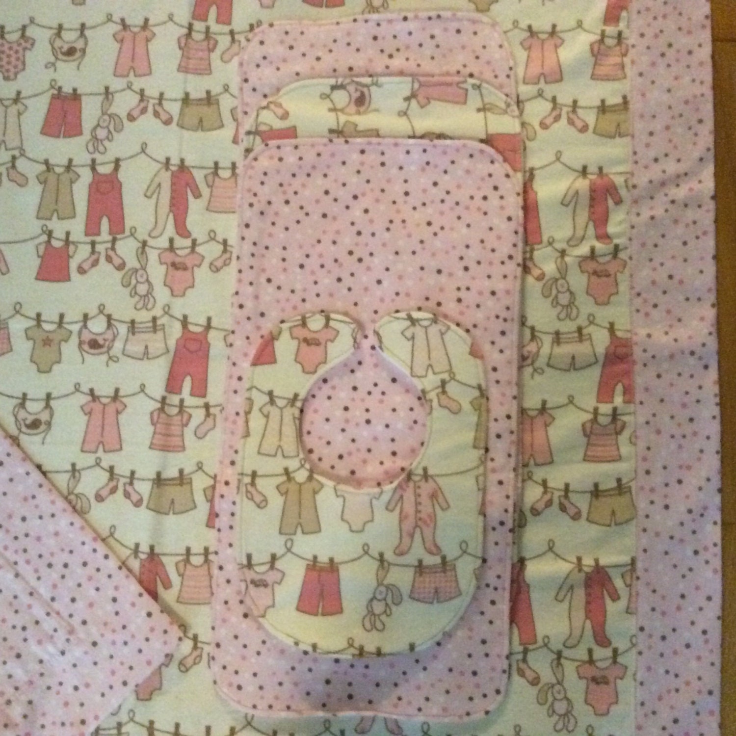 Baby girl receiving blanket set