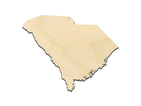 South Carolina Unfinished Wood Shape State Cutout