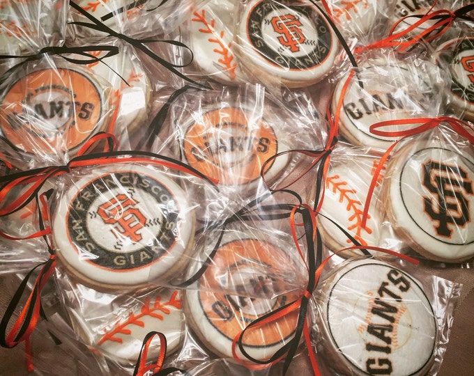 Edible San Francisco Giants Cupcake, Cookie or Oreo Toppers - Wafer Paper or Frosting Sheet