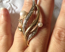 Broche Ancienne Charmante Plaquée Or - Vintage - Occasion - Métal