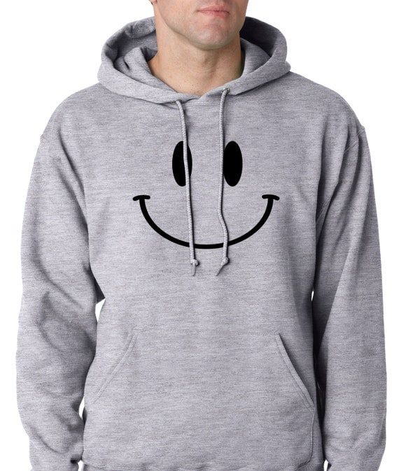 Hoodie Smiley Face Hooded Jacket Sweatshirt Happy Smile Emoji