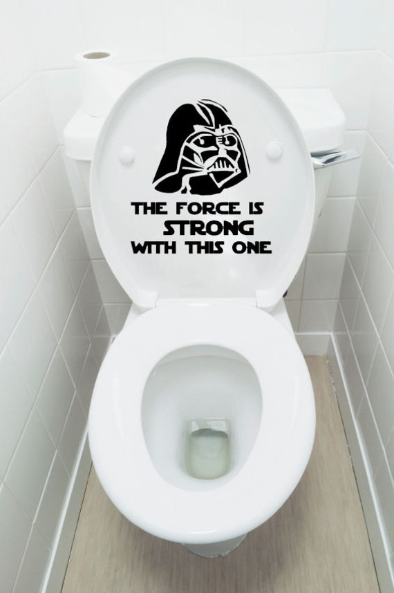 Star Wars Toilet Seat Vinyl Darth Vader The Force by Lovelyvinyls