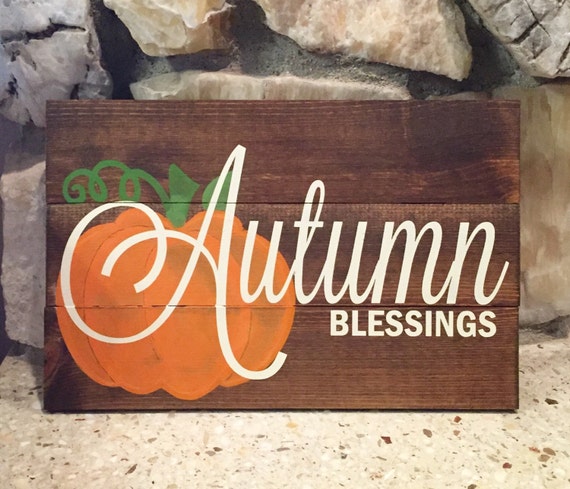 Autumn Blessings Pallet Style Board