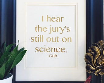 Arrested Development, art print, Gold Foil Print, Science Poster, Wall Art