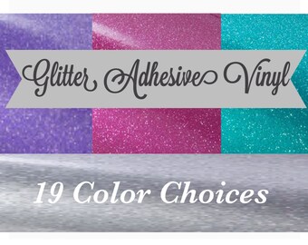 12x12" Glitter Adhesive Vinyl Permanent Outdoor Vinyl Oracal 951, Oracal 651 Equivalent FDC 3700, GT Ultra Metallic Glitter Vinyl