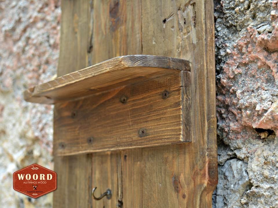 Rustic Wooden wall hanger shelves Kitchen rustic home wall