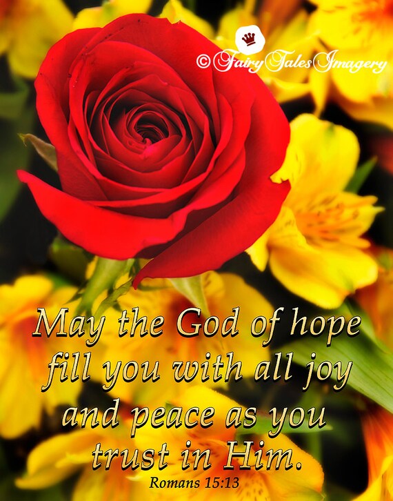 Rose Bible Verse Romans 1513 Photography INSTANT DOWNLOAD