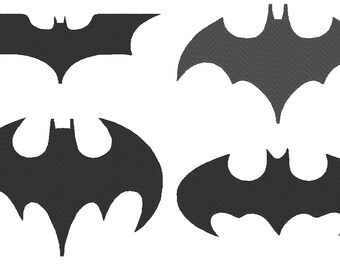 Collection of Batman Logo Embroidery Designs