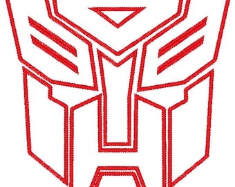 Transformers Autobot Decepticon Applique - 2 Large Hoop Sizes