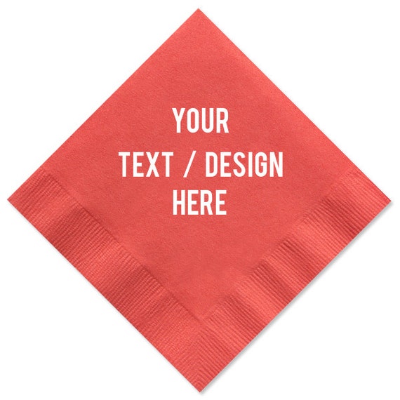 Design Your Own Beverage Napkins Custom Logo Custom Foil