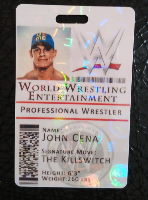WWF WWE Pro Wrestling Novelty Cosplay ID Badge Card Smackdown eBay