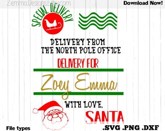 Santa sack svg - files .DXF .SVG, .PNG Silhouette studio-cutting file- commercial use