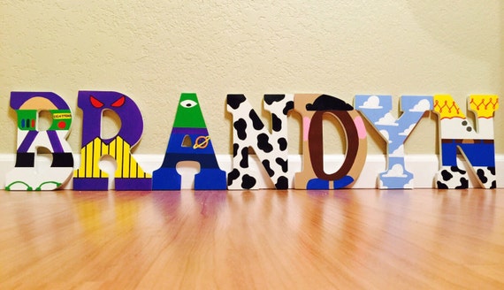 Disney Toy Story letter art. Hand painted by