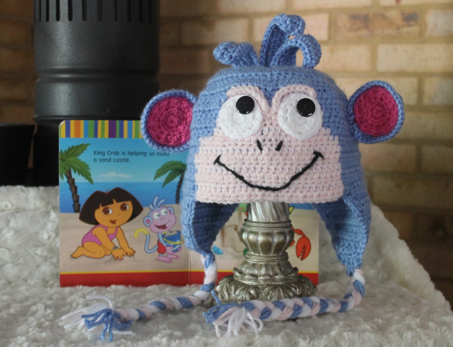 Boots the Monkey inspired crochet hat// Dora the Explorer//