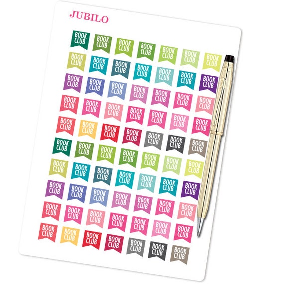 Planner Stickers Book Club Page Flags by PlannerStickerJubilo