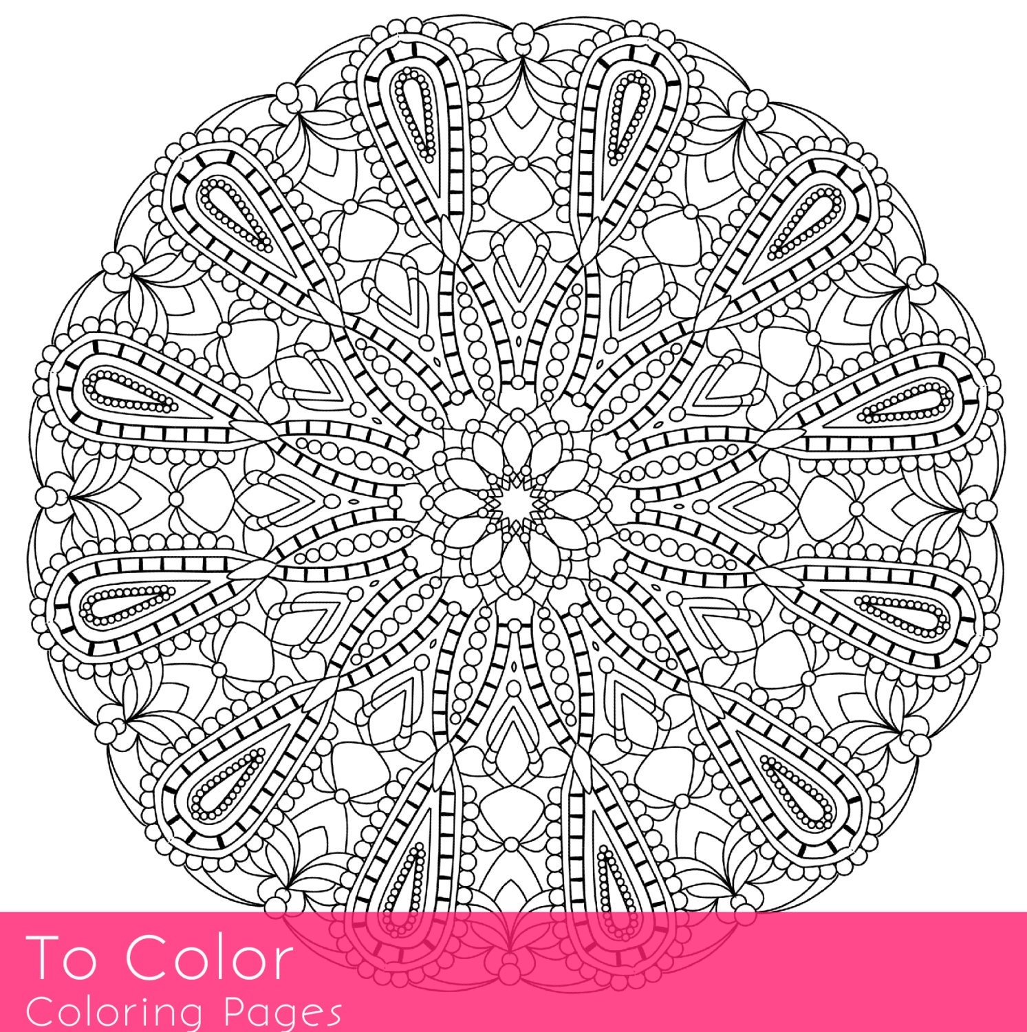 Intricate Printable Coloring Pages for Adults Gel Pens by  