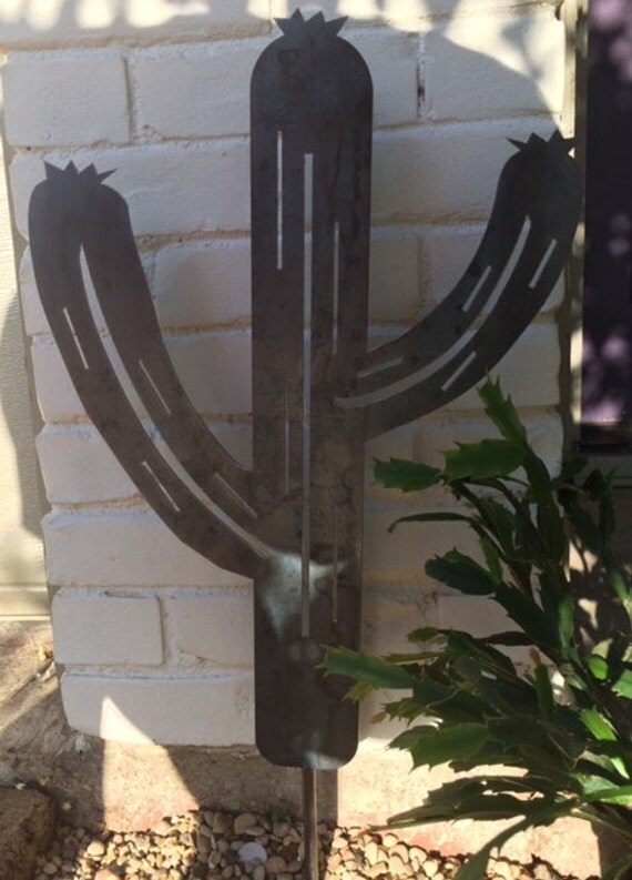 Custom metal CACTUS yard art cacti plant succulent by MetalCuts