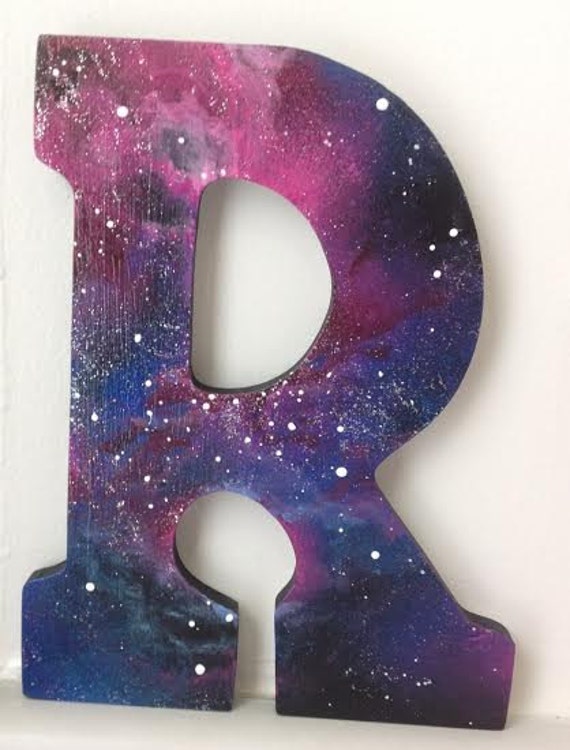 Handpainted Galaxy Letter