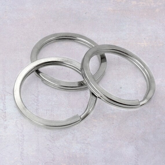 10 x Stainless Steel 25mm Split Rings Keyrings Key Ring Flat