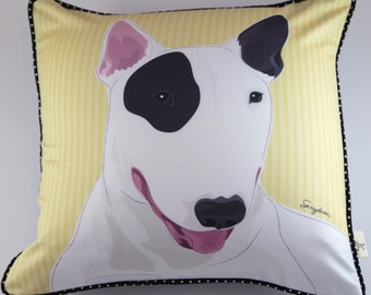 english bull terrier pillow