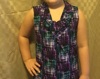 Girls size 6 Retro 60's Inspired Upcycled Dress