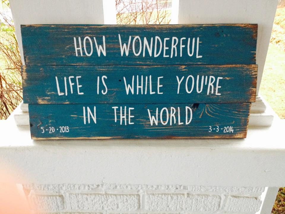 how wonderful life is while you