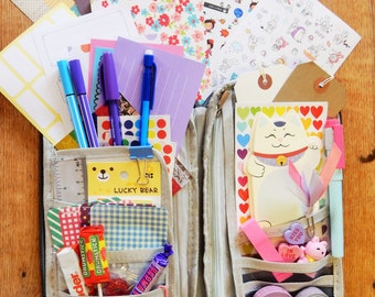 Stationery Sticker Travel Case Wallet | Sticky Notes | Planner Supplies | Washi Tape | Pencil Case