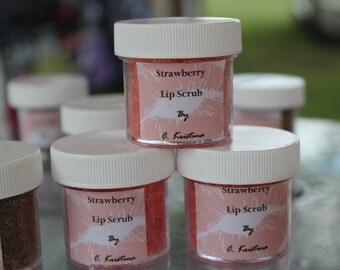 Lip Scrub- You Pick. Lemonade, Coconut, Raspberry, Strawberry