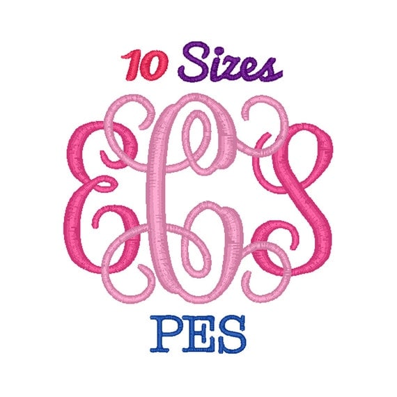 Interlocking Monogram Embroidery Font Machine Embroidery Fonts