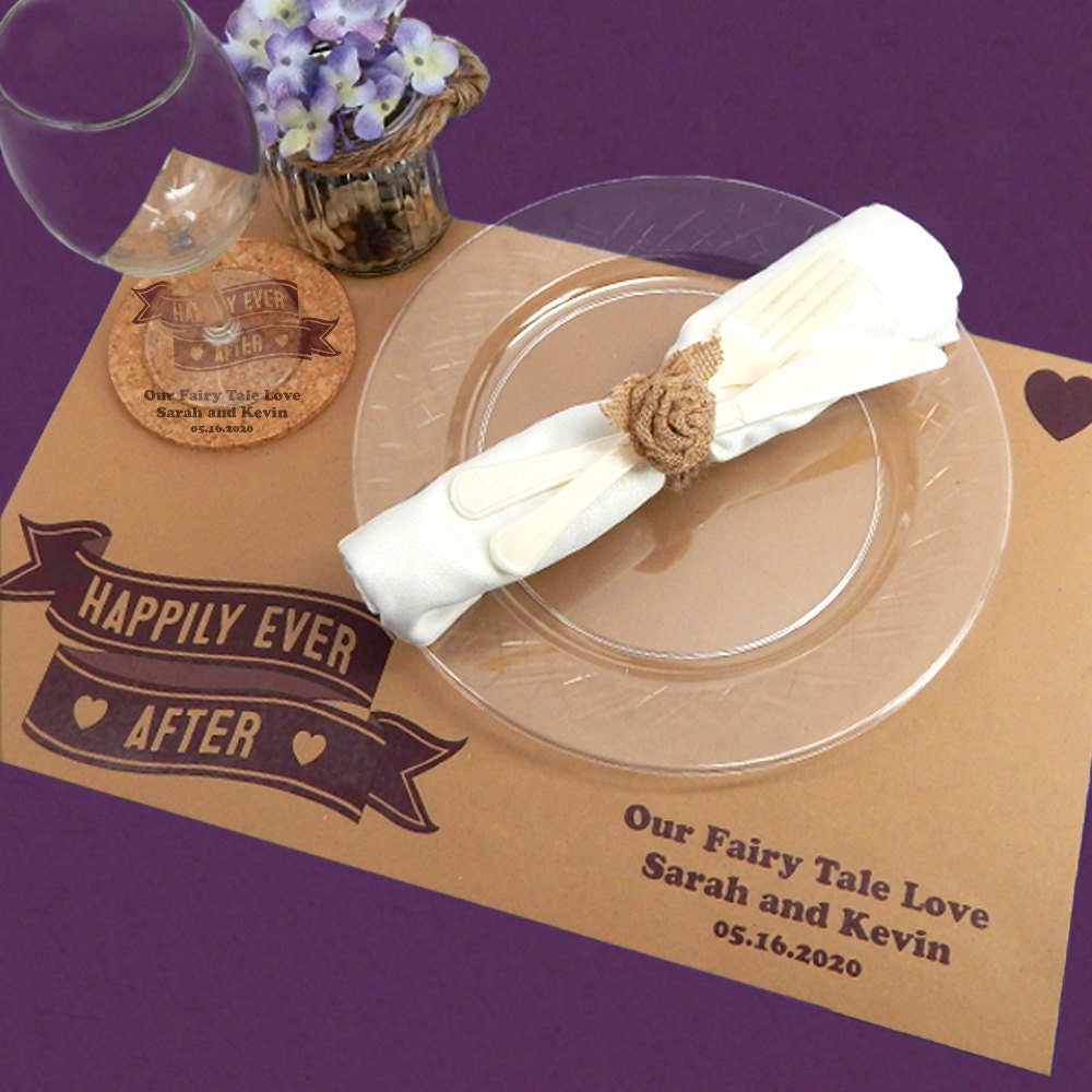 Personalized Kraft Paper Placemats Custom Placemats Cute