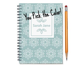 2017 planner, weekly planner, personalized agenda calendar, 12 month scheduler, custom gift, 2017-2018 planner book, SKU: pli wht fl