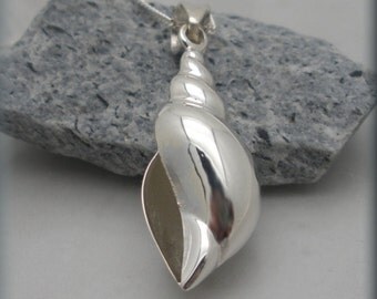 Conch Shell Necklace, Shell Jewelry, Sterling Silver, Ocean Jewelry, Beach Necklace, Summer Jewelry (SN882)