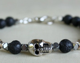 Men's Bracelet, Bracelet for men, Men's Jewelry, Gift For Him, Gift For Dad, Gift For Boyfriend, Beaded Bracelet, Father's Day, Dark Romance