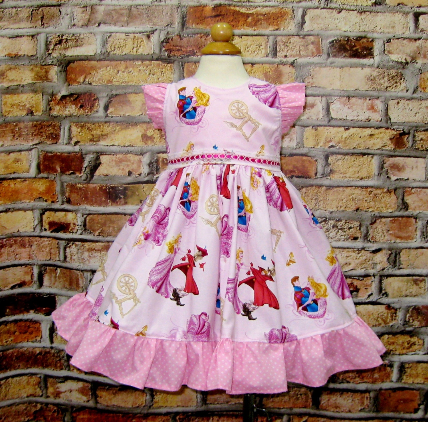 Sleeping Beauty Inspired Dress Girl Pink Dress Princess