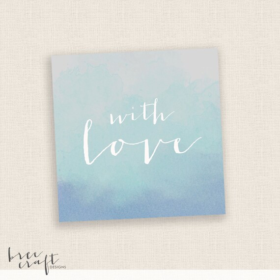 avery 2x2 square labels cool blues watercolor diy printable gift or