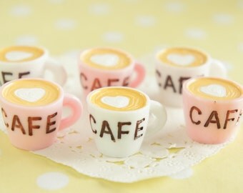 6 pcs Big Coffee Mug Cup Cabochon (10mm13mm) CD608 (((LAST)))