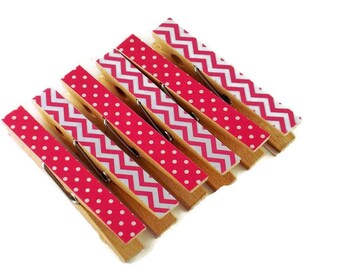 Items Similar To Altered Clothespin Clips Decorative Wooden Clothespins ...