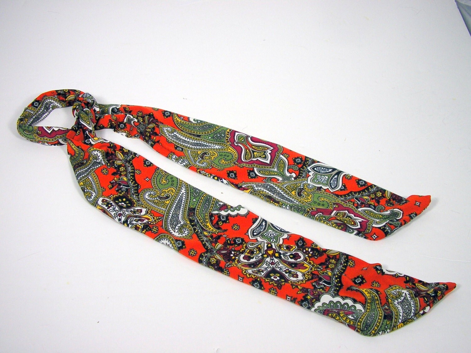 Retro Paisley Scarves 70's Paisley Scarves Narrow Hippie