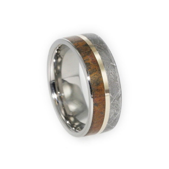 Wedding ring made from meteorite