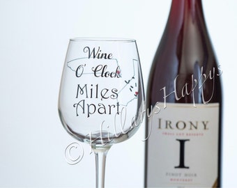 Smiling Friends Side By Side Or Miles Apart Friends Wine Gifts For