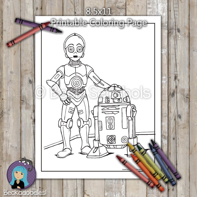 Star Wars Droids Printable Coloring Page