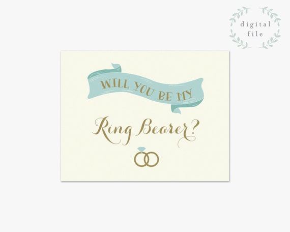 PRINTABLE Ring Bearer Wedding Card by RememberNovemberInc on Etsy