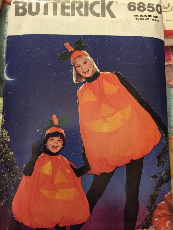 Pumpkin costume sewing pattern adult & child by nancesnostalgia