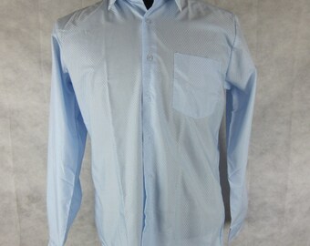 Unworn 1970s Vintage Blue Sylvana Polycotton Shirt