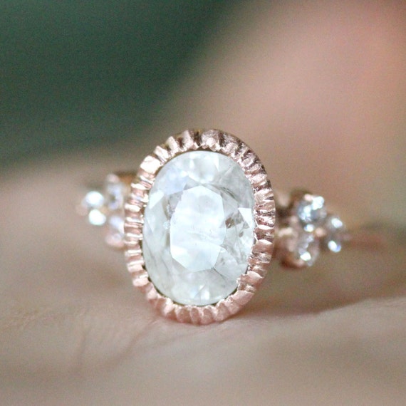 white sapphire rose gold engagement rings white sapphire rose gold engagement rings